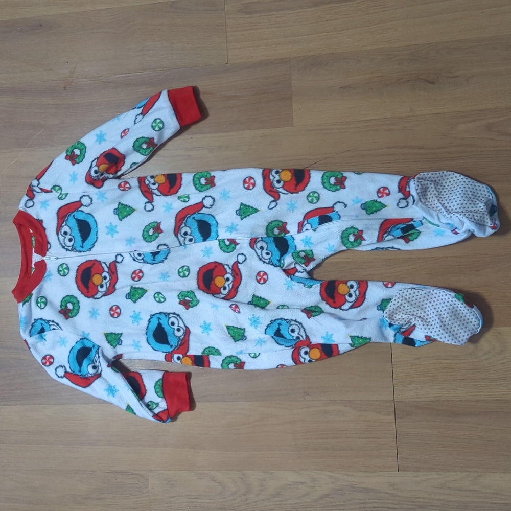 Sesame Street Christmas footie pjs 2T